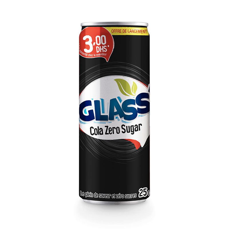 Glass’ Cola zéro Canette 12x25cl